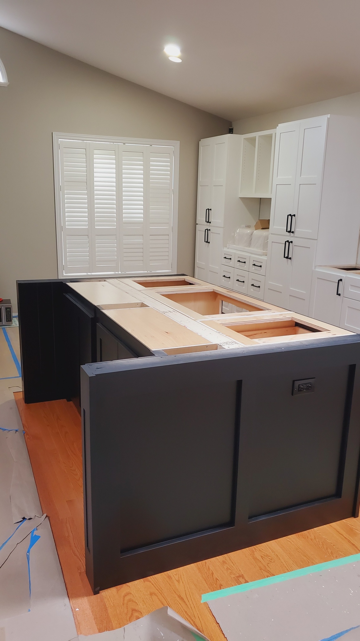 cabinet island construction, 2x4 island frame work by cedar lane custom kitchens