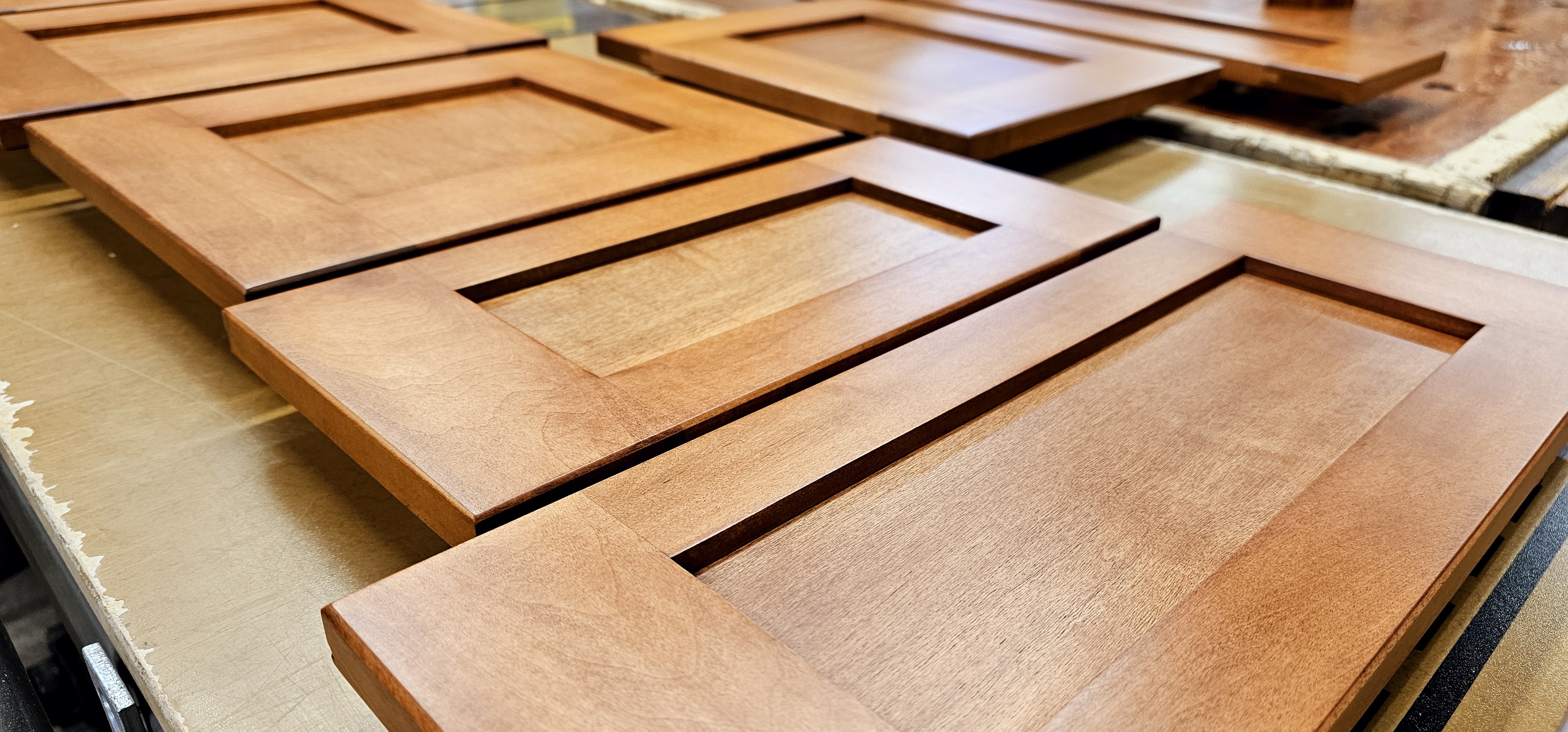 stained maple mission cabinet doors