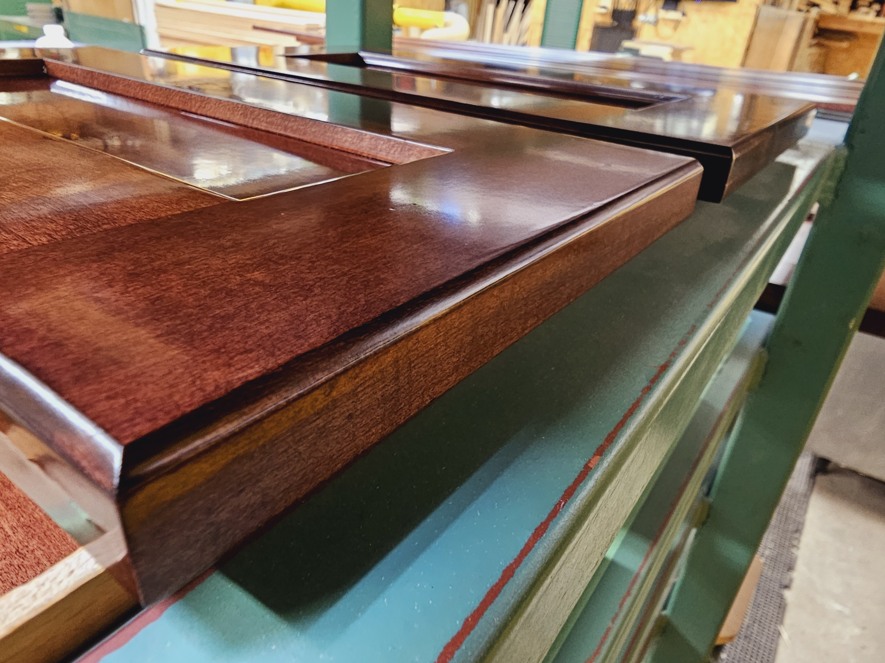 Shaker mahogany cabinet doors