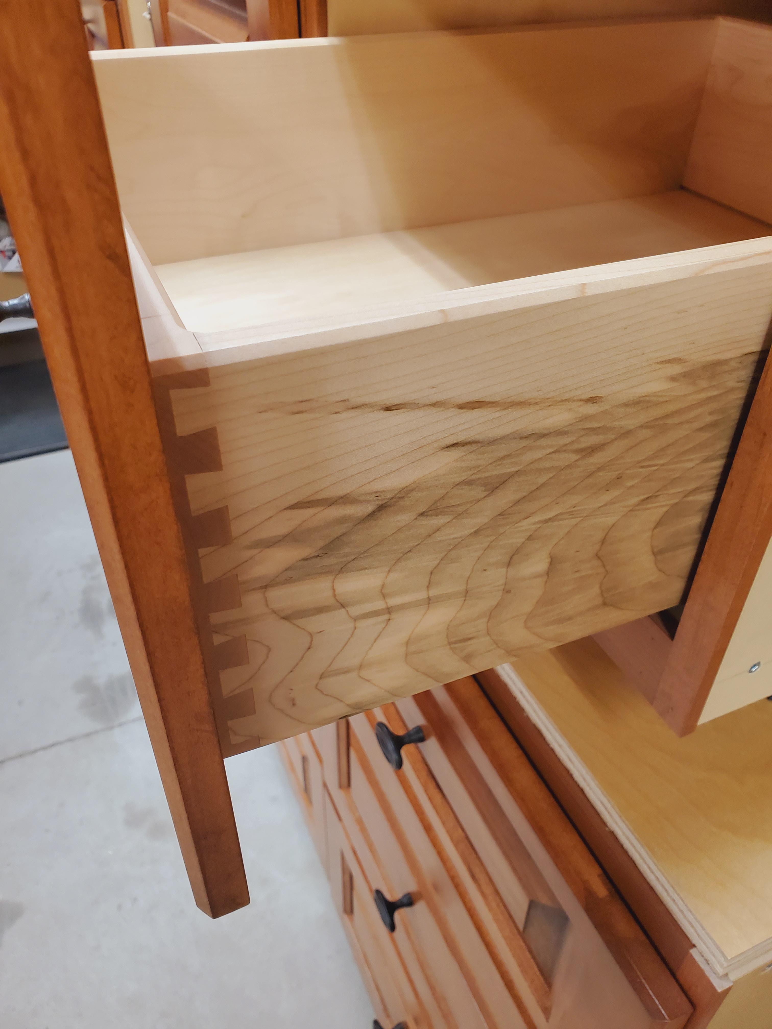 dovetail maple drawer